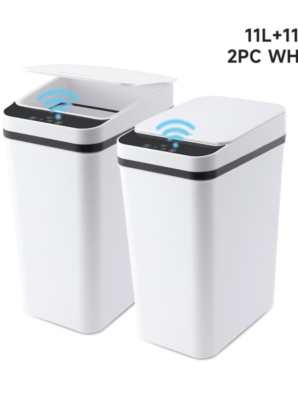 2pk 2.2Gal Automatic Sensor Trash Can, Touchless Sensor Bin with Smart Lid